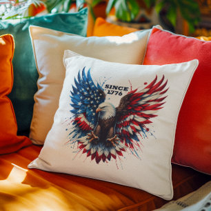 Coussin Couleurs patriotiques Amérique Aigle gras
