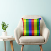 Coussin Couleurs primaires Chèques-Oreiller-Sq (Chaise)