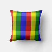 Coussin Couleurs primaires Chèques-Oreiller-Sq (Verso)