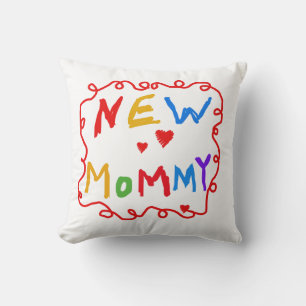 Coussin Couleurs primaires Texte Nouveaux cadeaux maman