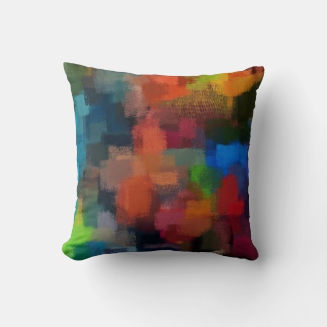 Coussin Couleurs rétro Peinture d'art Abstraite 15 (Recto)
