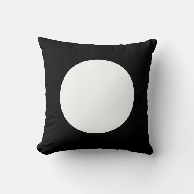 Coussin Couleurs rondes - blanc et noir (Recto)