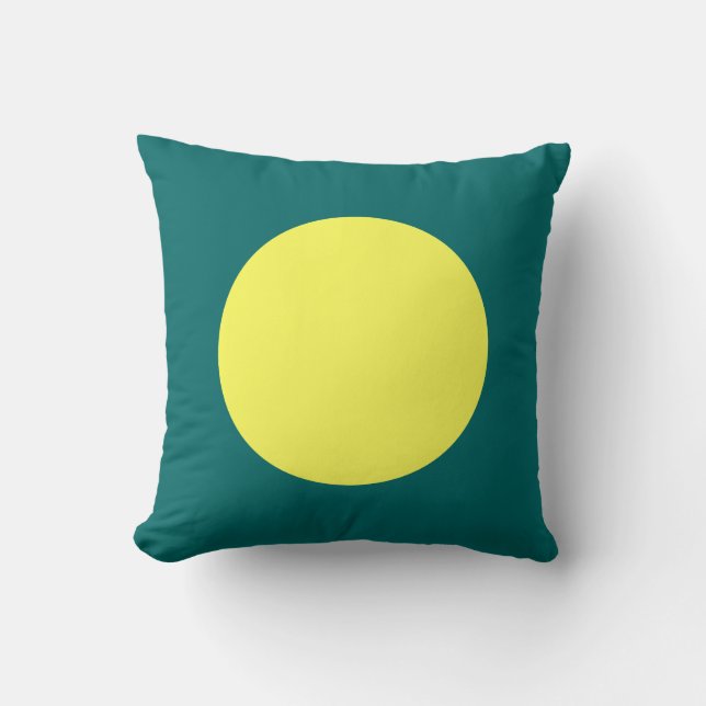 Coussin Couleurs rondes - Lt Jaune et Moss Vert (Recto)