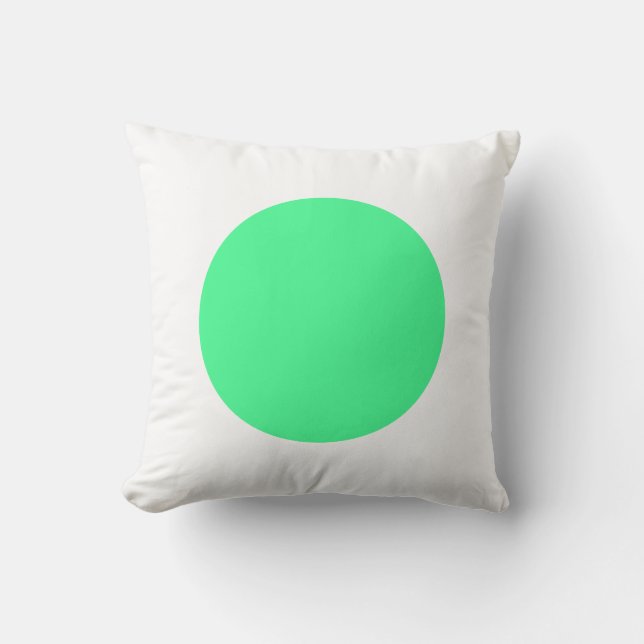 Coussin Couleurs rondes - Mint vert et blanc (Recto)