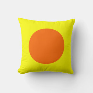 Coussin Couleurs rondes - orange et jaune