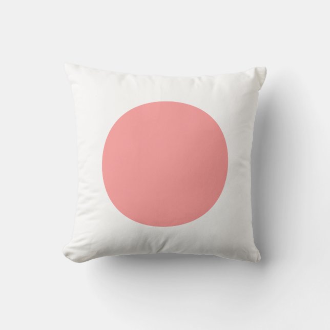 Coussin Couleurs Rondes - Rose et Blanc Doux (Recto)