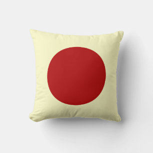 Coussin Couleurs rondes - Rubis et jaune pâle