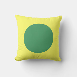 Coussin Couleurs rondes - Vert de l'Armée et Jaune clair
