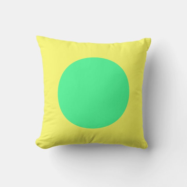 Coussin Couleurs rondes - Vert et Jaune clair (Recto)
