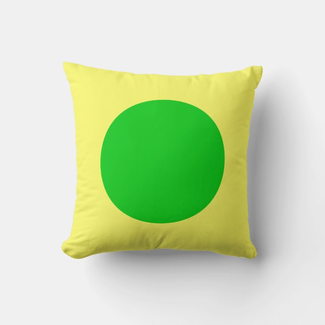 Coussin Couleurs rondes - Vert printemps et Jaune clair (Recto)