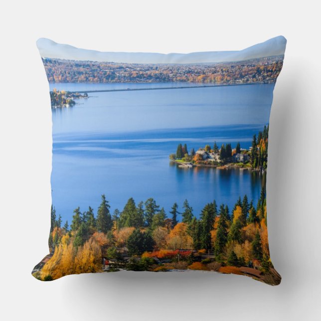 Coussin Couleurs splendides de la chute chez Bellevue (Recto)