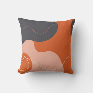 Coussin Couleurs Terre Formes organiques Art Abstrait