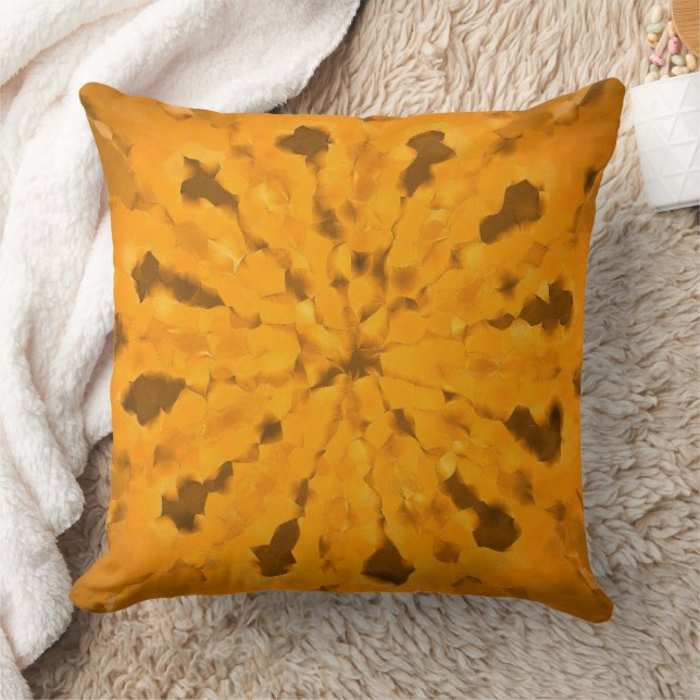 Coussin Couleurs Terre Naturelles Chaudes Ocre Doré (Couverture)