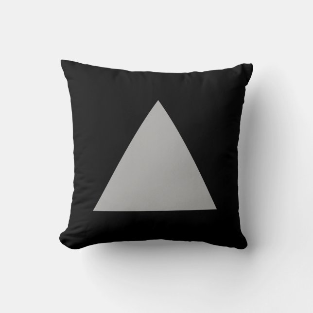 Coussin Couleurs triangles - 30pc gris avec noir (Recto)