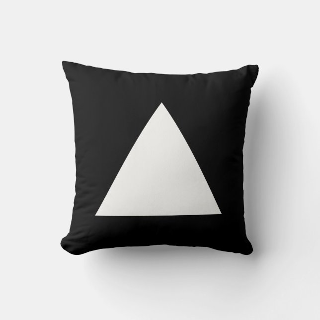 Coussin Couleurs triangles - blanc et noir (Recto)