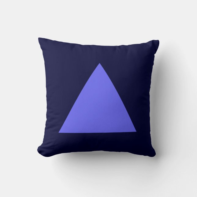 Coussin Couleurs triangles - Bleu électrique avec Dk Navy (Recto)
