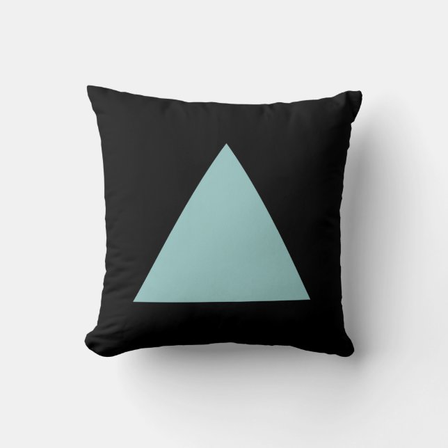 Coussin Couleurs triangles - Bleu Vert et Noir (Recto)