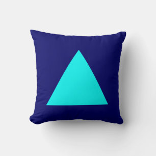 Coussin Couleurs triangles - Cyan sur Dp Navy