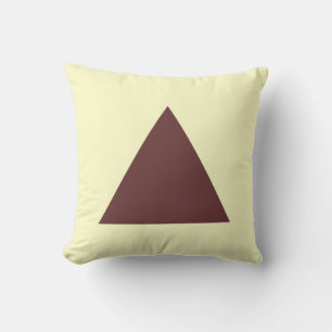 Coussin Couleurs triangles - Dk Brown et jaune pâle