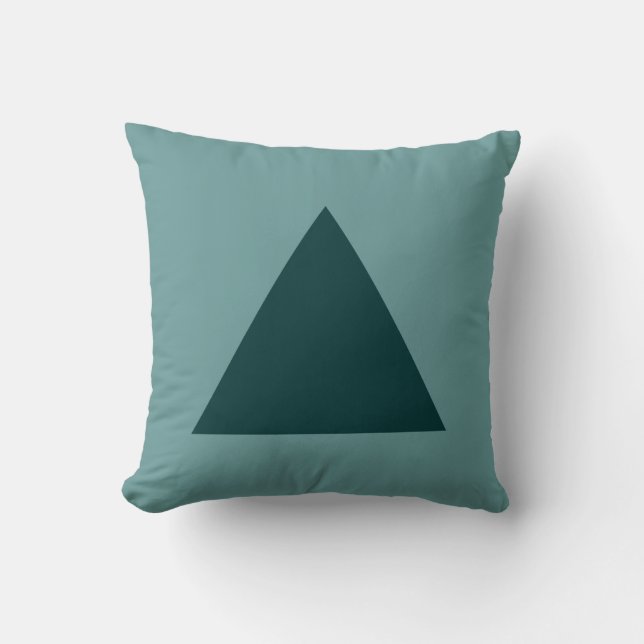 Coussin Couleurs triangles - Dk Green et Ocean Green (Recto)
