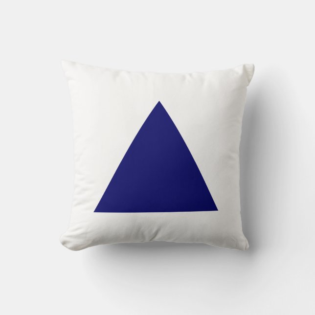 Coussin Couleurs triangles - Dp Navy et blanc (Recto)