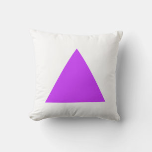 Coussin Couleurs triangles - Néon violet avec blanc