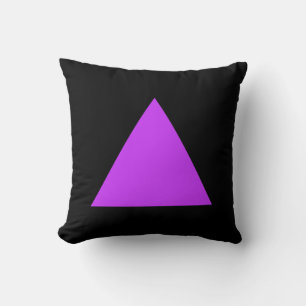 Coussin Couleurs triangles - Neon violet avec noir