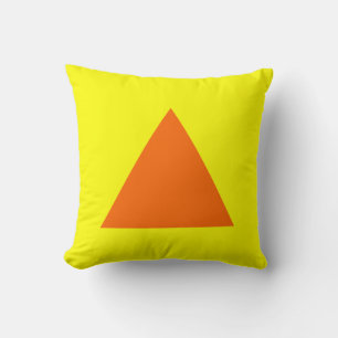 Coussin Couleurs triangles - orange et jaune