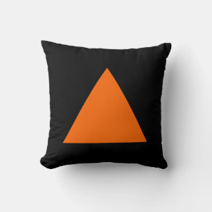 Coussin Couleurs triangles - orange et noir