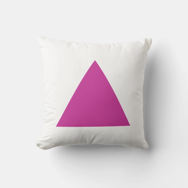Coussin Couleurs triangles - Rose Dp avec blanc (Recto)