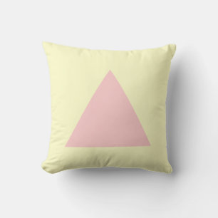 Coussin Couleurs triangles - rose pâle et jaune pâle