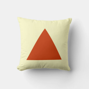 Coussin Couleurs triangles - Rouge brique et Jaune clair
