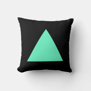 Coussin Couleurs triangles - Turquoise et Noir