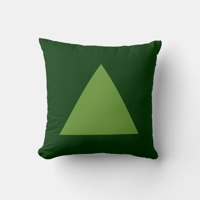 Coussin Couleurs triangles - Vert Avocado sur Vert Dk (Recto)