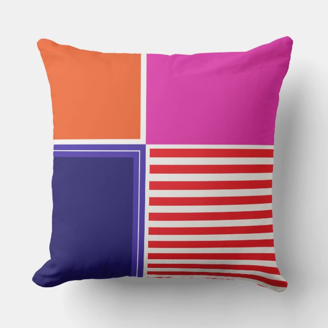 Coussin Couleurs vives, beau design graphique (Recto)