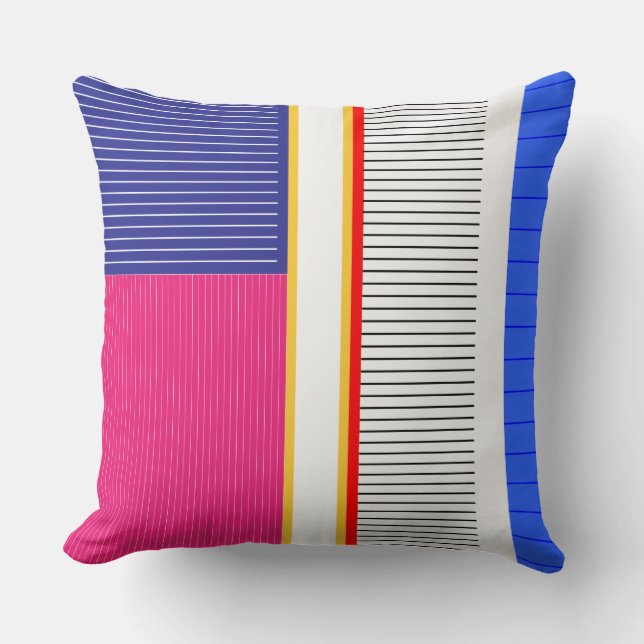 Coussin Couleurs vives, beau design graphique (Recto)