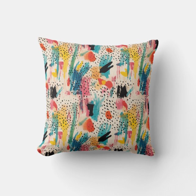 Coussin Couleurs vives Motif Abstrait (Recto)