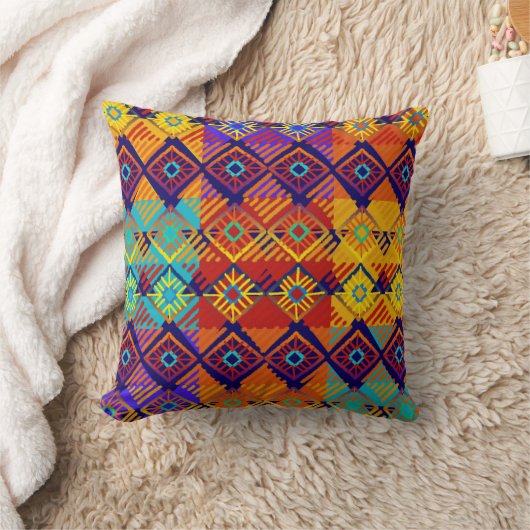 Coussin Couleurs vives Style Ankara Impression | Boho afri (Couverture)