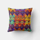 Coussin Couleurs vives Style Ankara Impression | Boho afri (Verso)