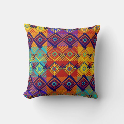 Coussin Couleurs vives Style Ankara Impression | Boho afri (Recto)