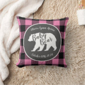 Coussin Country Mama ours Baby shower fille rose (Couverture)