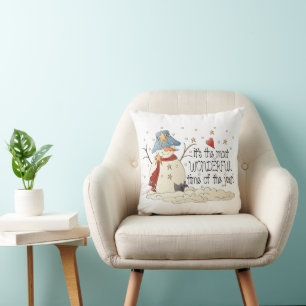 Coussin Country snowman temps plus merveilleux
