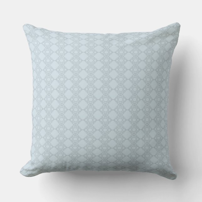 Coussin Coup de crochet bleu clair, Polyester Throw Pillow (Recto)