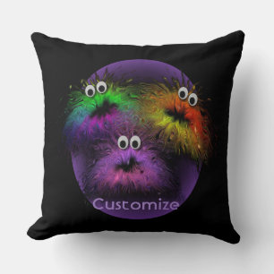 Coussin Coup d'oreiller doux à l'arc-en-ciel flou 2