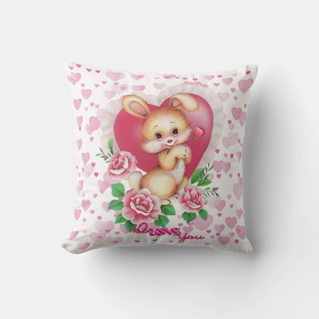 Coussin Coup d'Oreiller doux Bunny Love (Recto)