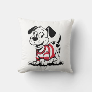 Coussin Coupe Dalmatienne joueuse dans un Sweater conforta