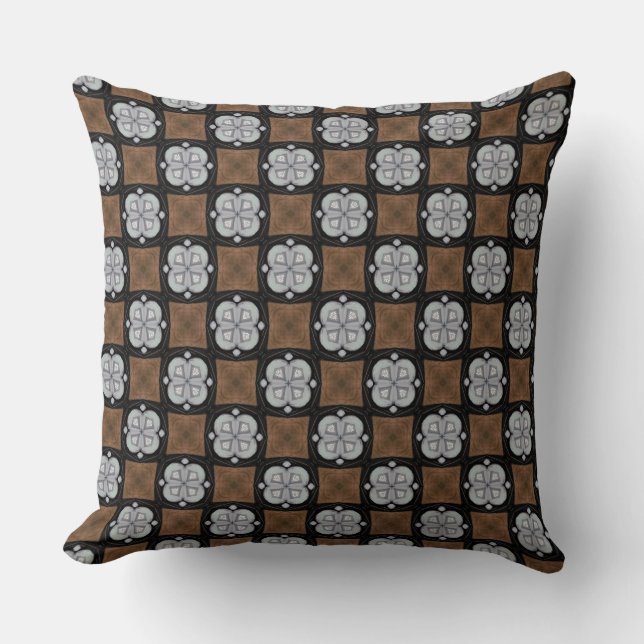 Coussin Coupe de concombre Gris et Noir sur conception Bro (Recto)
