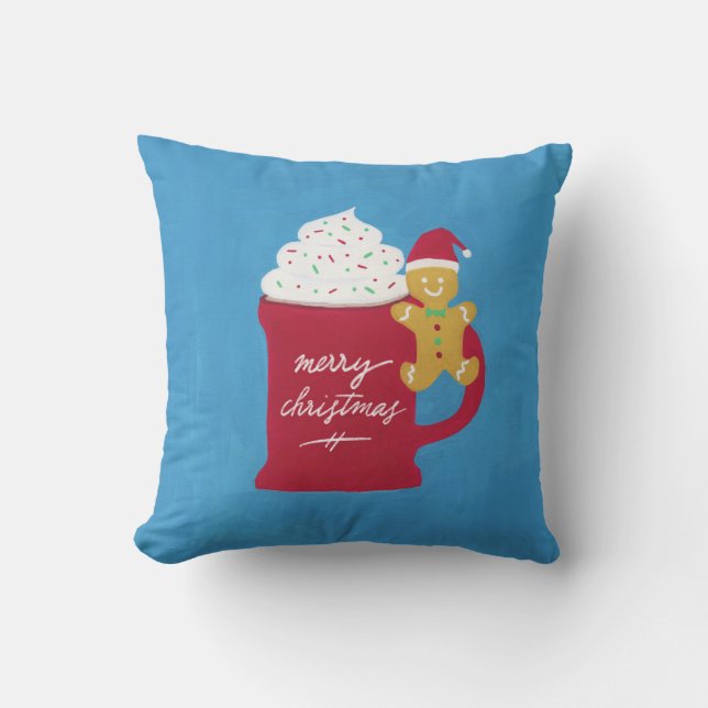Coussin Coupe de Joyeux Noël (Recto)