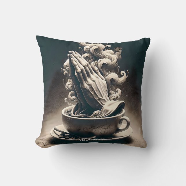 Coussin Coupe Imaginaire Mains Cute Coffee Cup (Recto)