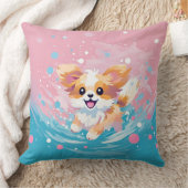Coussin Coupe Papillon Joueuse : Tache de rose et de bleu (Couverture)